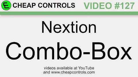 127 Nextion Combo Box the attributes and press events