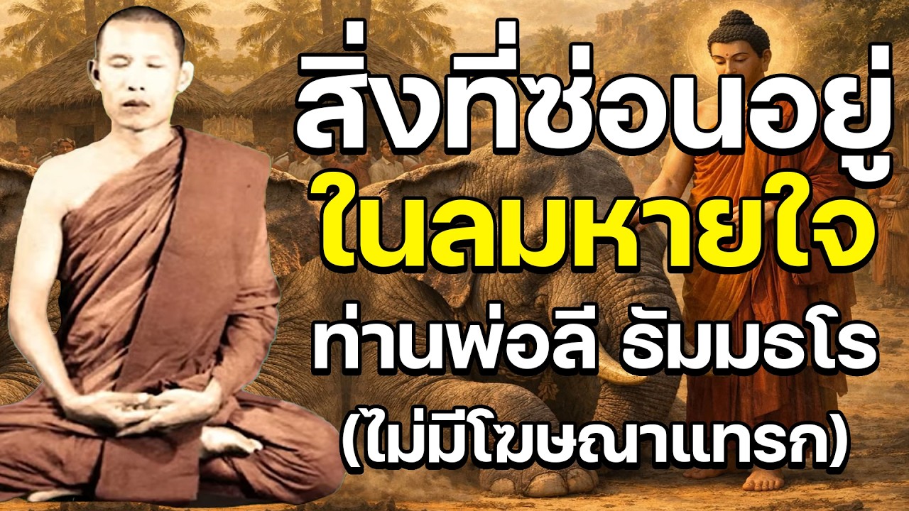 สิ่งที่ซ่อนอยู่ในลมหายใจ โดย ท่านพ่อลี ธัมมธโร (ไม่มีโฆษณาแทรก)(เสียงจริงอ่านเองไม่ใช้เอไอ)