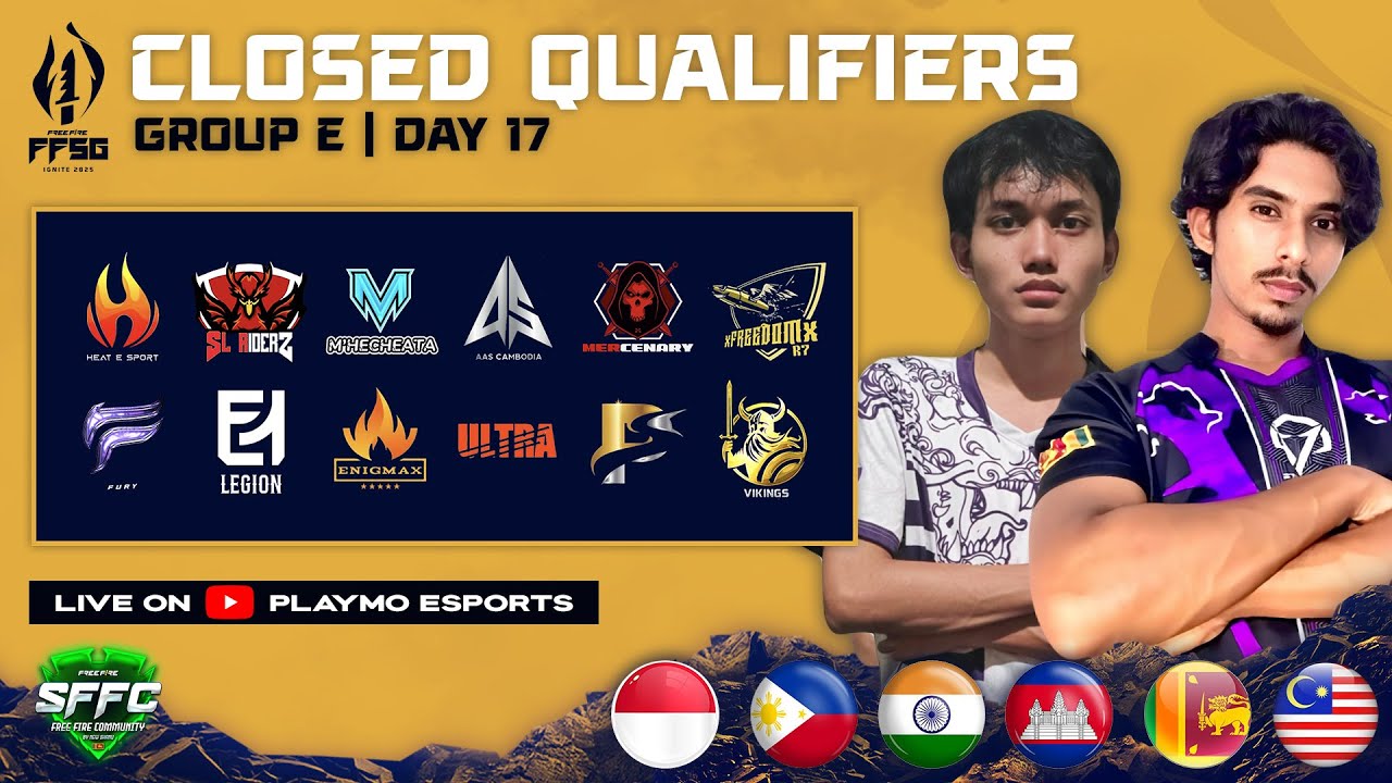 [EN] FFSG IGNITE 2025 | CLOSED QUALIFIERS | Group E Day 17 | FREE FIRE ...