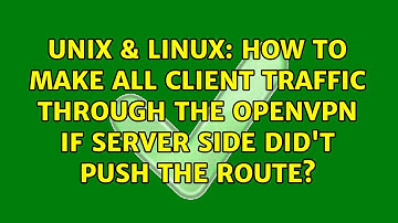 How to make all client traffic through the OpenVPN if server side did