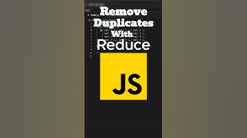 How to remove duplicates with reduce js function #shorts #programming #code #javascript