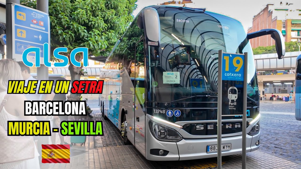 VIAJE EN UN SETRA  BARCELONA - MURCIA - SEVILLA | SpottingBusesTv