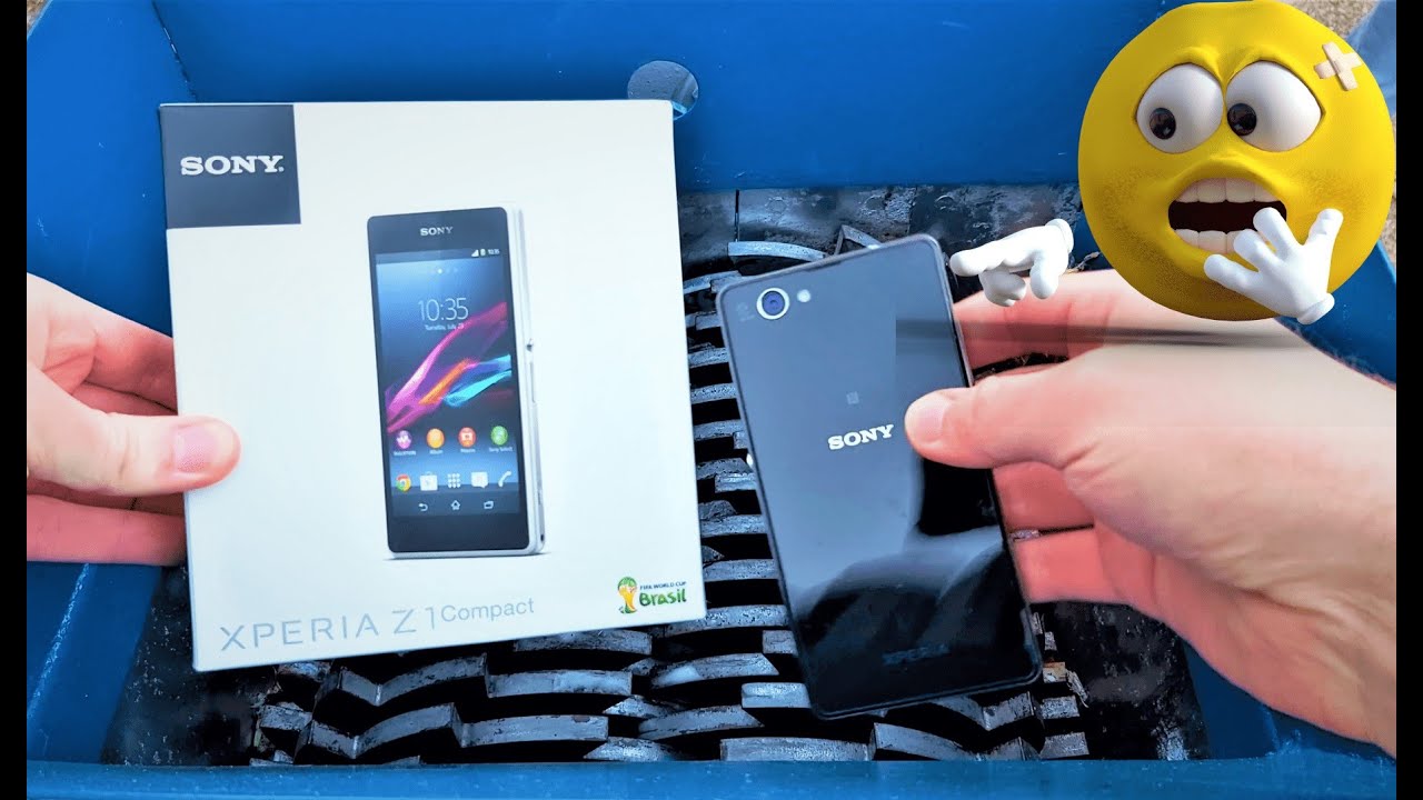 Sony Z1 smart phone vs shredder machine, grinder machine, crusher, crush shredding, test, experiment