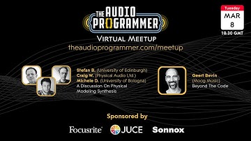 Audio Programmer Virtual Meetup - Mar 8 at 18:30 GMT