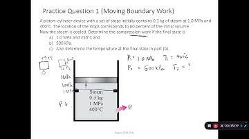 Thermodynamics - Chapter 4 - Boundary Work Exercises Part 1