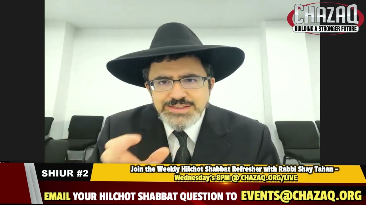 30 Minute Hilchot Shabbat Refresher with Rabbi Shay Tahan (Part #2)