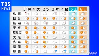 【1月30日 昼 気象情報】これからの天気