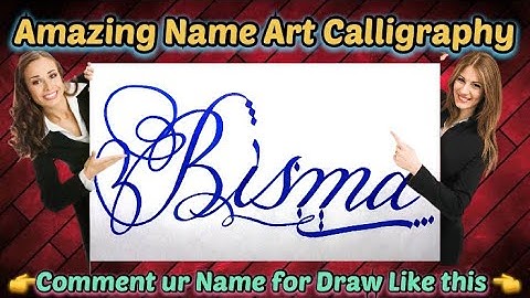 Bisma Name Signature Calligraphy Status | How to improve Cursive Handwriting | Cut Marker | art