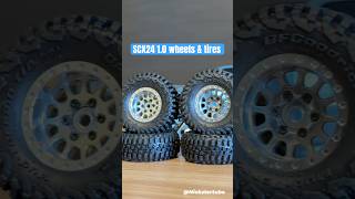 New tires for my custom 1.0 wheels! 🛞 #rc #axialscx24 #traxxastrx4m #axialscx30 #rcupgrades #rcmods