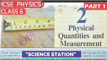 Physical Quantities & Measurement Class 6 ICSE Physics | Selina Chapter 2