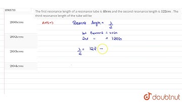 The first resonance length of a resonance tube is `40 cm` and the second resonance length is `12...