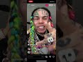 6ix9ine ig live  2m views instagram world record  responds to hate and snitching