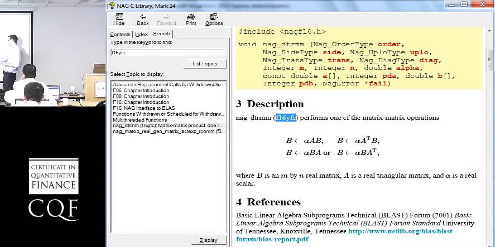 ‘Quant Finance Using the NAG Library for C’ Part 5