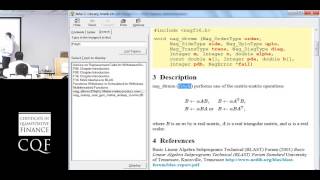 Famous ‘Quant Finance Using the NAG Library for C’ Part 5 Profile