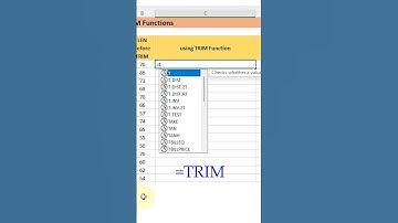 Excel LEN & TRIM Function Telugu #Shorts