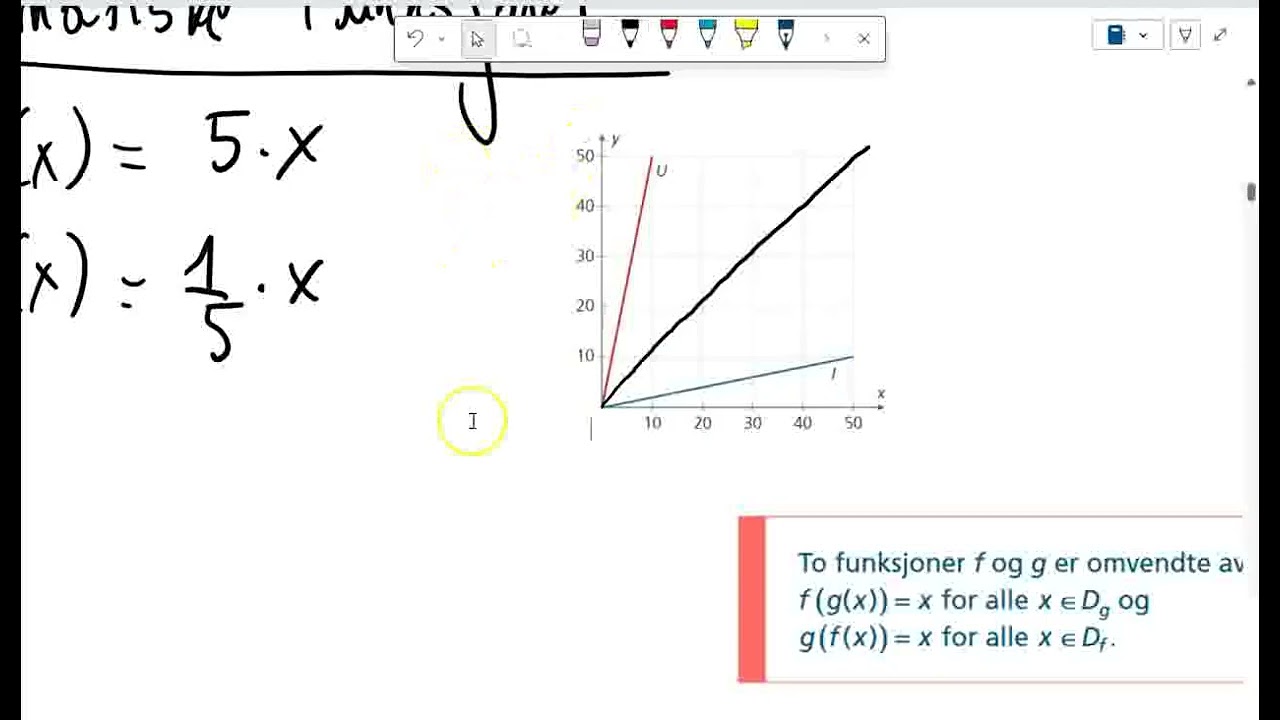 Matematikk R1   5A Innføring i omvendte funksjoner