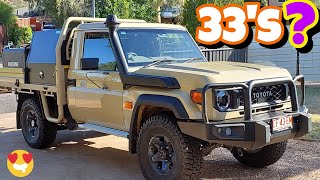 2024 Toyota LandCruiser 70 series 33's stock suspension? by Outback OffroadNT 29,308 views 4 months ago 19 minutes