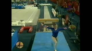 1999 Glasgow Gymnastics World Cup Event Finals - Annika Reeder (GBR) VT (Argentina TV)