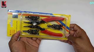 4 In 1 Snap Ring Pliers Set Interchangeable Multiple Jaws