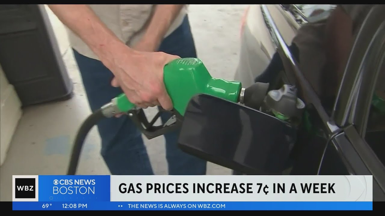 Mass. gas prices up 7 cents in a week - YouTube