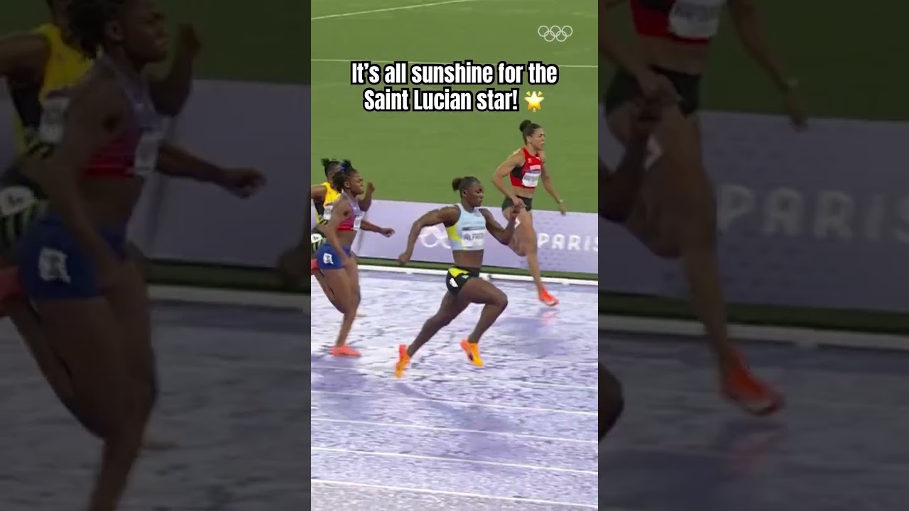 Julien Alfred making history with Saint Lucia&rsquo;s first-ever Olympic medal! 🇱🇨🥇 #Paris2024 #Olympics