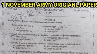 Army gd 1 november original paper, Army gd LUCKNOW BRO original paper, Army gd original paper