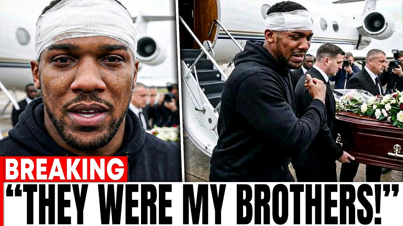 BREAKING: Anthony Joshua BREAKS DOWN in TEARS at Sina & Lats’ Funeral