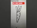 Easy Carrot Drawing 🥕 | Simple Drawing Tutorial for Beginners ✨ #shorts