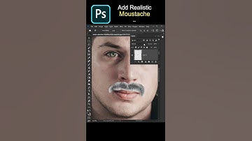 Create Realistic Moustache | #photoshop #shorts