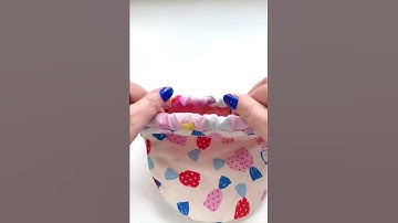 Learn to sew this mini drawstring pouch full how to video available #shorts #sewing #sewingtutorial
