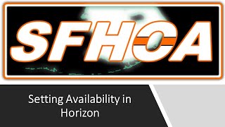 Setting Availability in Horizon