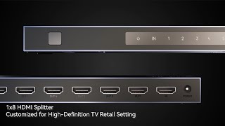 Vention 4K 1X8 Hdmi Splitter Black Aluminum Alloy Type Akq
