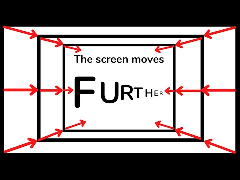 The screen gets further away every second