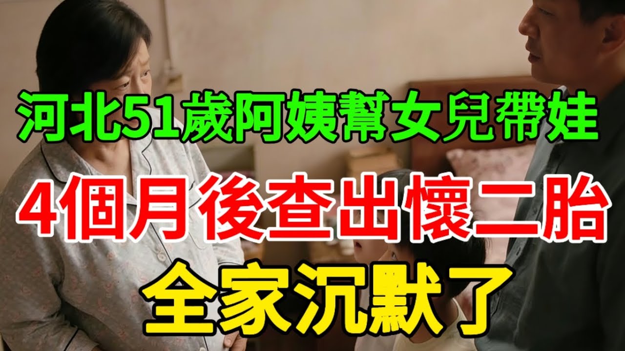 河北51歲阿姨幫女兒帶娃，4個月後查出懷二胎，全家沉默了