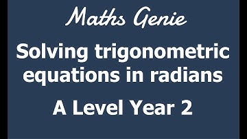 Solving trigonometric equations (radians)