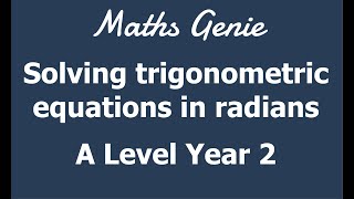 Solving trigonometric equations (radians)