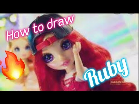 How to draw Ruby (Rainbow High) - YouTube