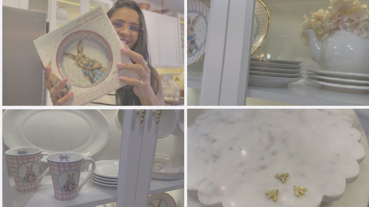 A COZINHA FICOU PRONTA / MUITA DECORAÇÃO DE PÁSCOA / RECEBIDOS DA SHEIN / GANHEI PRESENTES 🩵🩵🐇