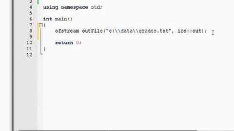 C++ Tutorial - Creating a Text File