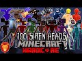 100 SIREN HEADS que MATAR en Minecraft HARDCORE | TODOS LOS CREEPYPASTAS EN MINECRAFT LEON PICARON