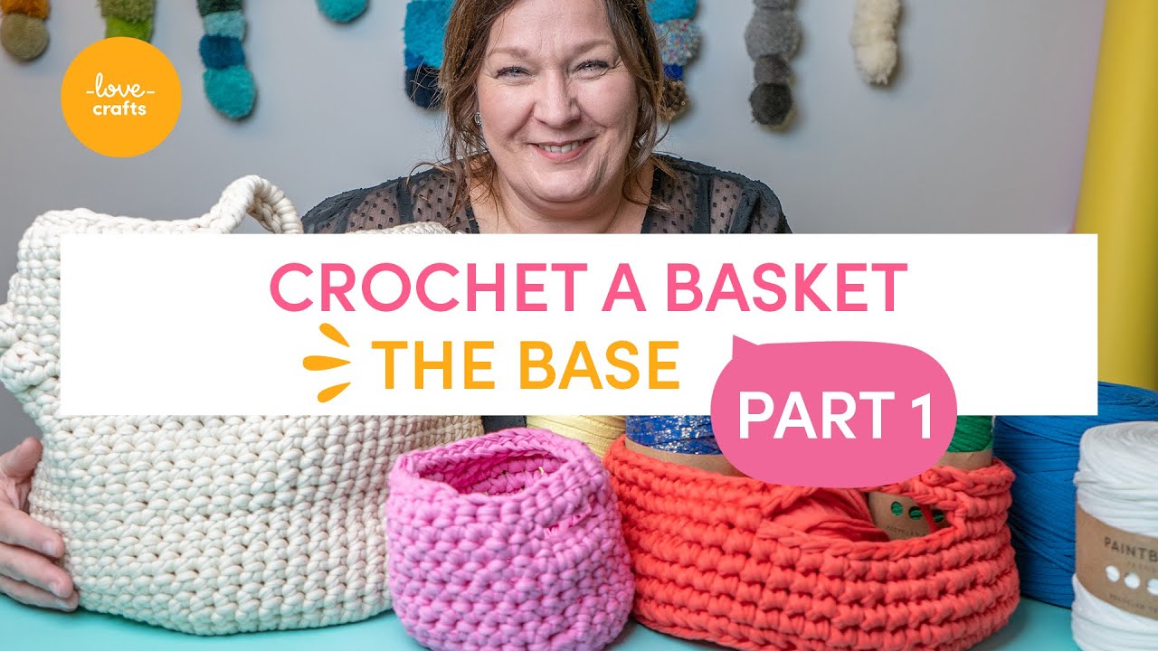 Learn how to Crochet your own Recycled T-shirt Yarn Basket