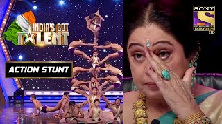 इस Group का जज़्बा देखकर Kirron जी हुई Emotional | India's Got Talent Season 5 | Action Stunt