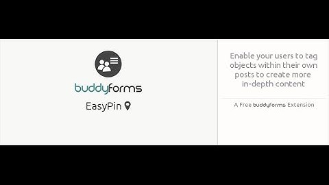 BuddyForms EasyPin