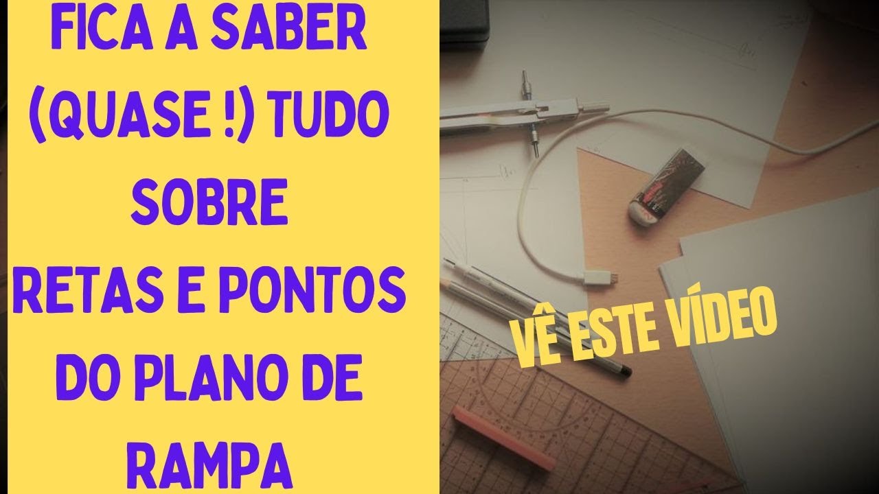 retas e pontos do plano de rampa