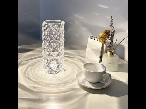 Нічник типу освітлення "троянда" з акумулятором, настільна лампа із сенсорним керуванням, видео 1