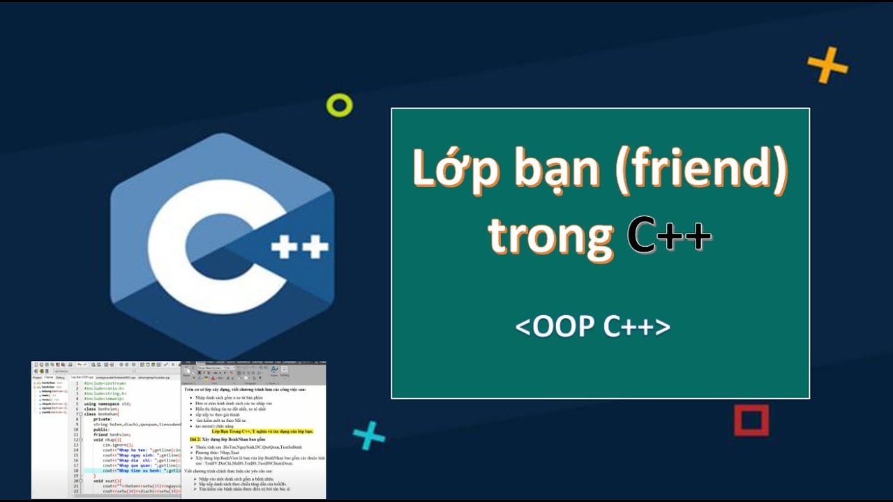 Cách sử dụng Lớp bạn (friend) trong C++ | KH Lập Trình ACE - YouTube