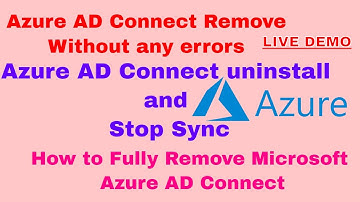 Azure ADConnect remove | Azure AD Connect Remove | Adconnect Sync Stop