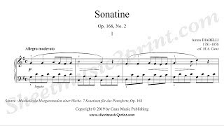 Diabelli : Sonatina Op. 168, No. 2 (1/3 : Allegro moderato)