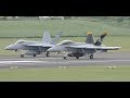 Omega DC10 Tanker & 2 US Navy F18 Hornets Arrive & Depart at Prestwick Airport | First 2017 Visit