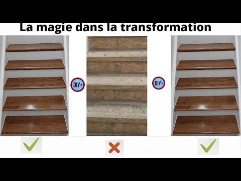 Escalier transformation ( du tapis en marches de bois)